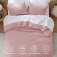 thumbnail image 4 of Juego de edredón Bedsure King Size Pink GentleSoft™ de 3 piezas, 4 of 7