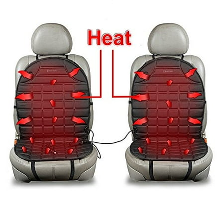 Zento Deals 2pc. Black Heated Car Seat Cushion with 1 Integrated ... Zento Deals 2pc. Black Heated Car Seat Cushion with 1 Integrated ...