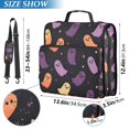 thumbnail image 2 of FORMRS Zipper Binder with Shoulder Strap 2-inch Ring 500 Sheet Capacity File Bag, Halloween Purple Ghosts, 2 of 5