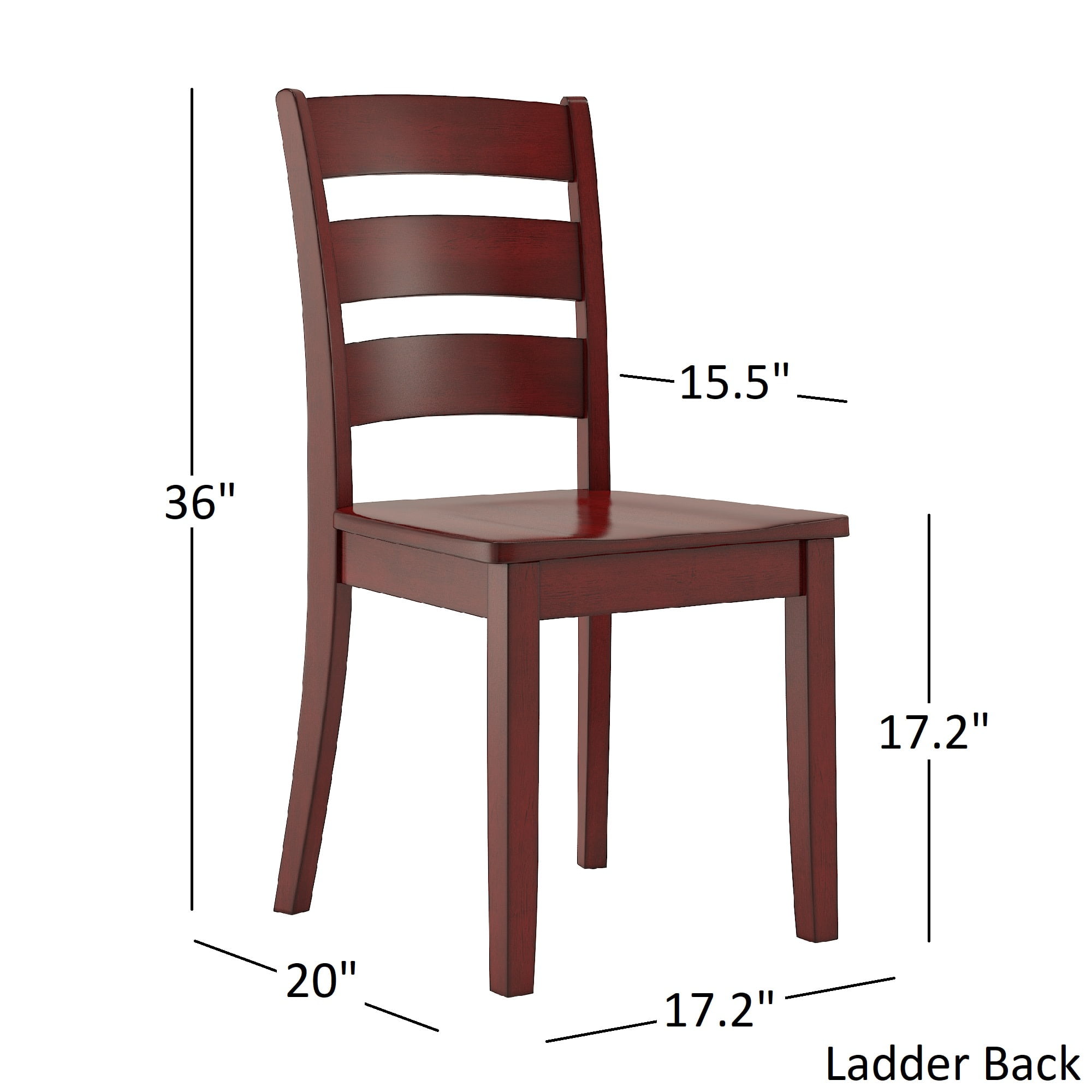 Lexington 5-Piece Dining Set with Round Table and 4 Ladder Back Chairs, Antique Denim
