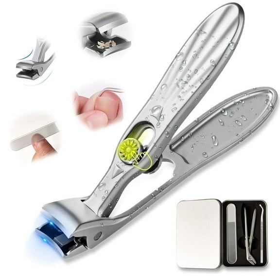 German Nail Clippers, 2026 Upgraded German Nail Clippers, Toenail Clippers for Thick Toenails, Nail Clipper for The Elderly, Portable with Grab File and Safety Lock (3 Pieces)