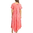 thumbnail image 2 of Sakkas Melika Tie Dye Caftan Dress - Red - One Size, 2 of 5