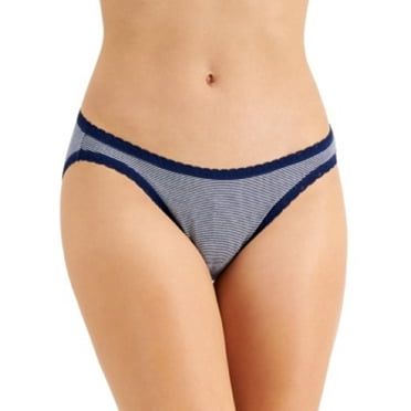 Jenni Women’s Lace Trim Bikini Underwear, Blue, XXXL