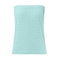 thumbnail image 4 of Fgnfyis Women Tank Tops Casual Stretch Camisole Top Comfortable Relaxed Fit Solid Color Sleeveless Tank Shirt for Everyday Wear Vest Women's Tops Sky Blue L, 4 of 5