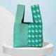 thumbnail image 2 of Bolso tejido a rayas para mujer bolso de muñeca con nudo suave bolso informal reutilizable para mujer FLhrweasw Nuevo, 2 of 6