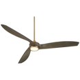 thumbnail image 6 of Casa Vieja 60" La Jolla Surf Modern Indoor Ceiling Fan 3 Blade LED Light Remote Control Soft Brass Finish Bedroom Living Room, 6 of 8
