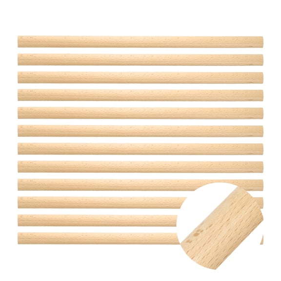 12 Pack 15.75" Decorative Wood Trim, Unfinished 3D Wooden Furniture Molding Trim for DIY Craft, Home Wall Cabinet Shelf Window Door (Half-Round, 20mm)