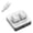 No words-White, variant on Portable 2 Key Macro Keypad, Single Hand Operate Mechanical Keyboard USB Color Lighting for Gaming and Accounting
