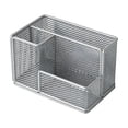 thumbnail image 2 of Large Capacity Metal Mesh Pen Organizer, Desktop Storage Basket with Compartments, Office Supply Organizer, 1 Count, 2 of 6