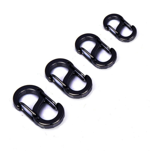 Hebilla en forma de S de acero inoxidable con ocho hebillas en forma de S, hebilla de resorte de doble cabeza, mini hebilla para colgar rápidamente al aire libre, accesorios de joyería