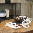 thumbnail image 2 of 15"W, 2"H White Wood Chain Sculpture, by CosmoLiving by Cosmopolitan (2 Count), 2 of 7