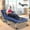 Sliver frame & Warm Blue Mat&Pillow, variant on XiHuaZhaoChen Folding Bed with Mattress, Cot Size Foldable Guest Beds, Hideaway Cot for Adults, Portable Fold up BedSliver frame& Blue Mattress,Folding Cot,75"×28”×15.7"