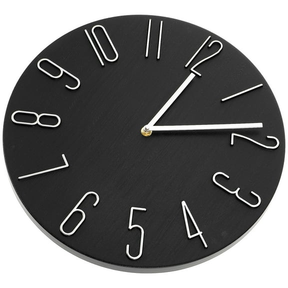 Masteelf Silent Round Wall Clock Battery Operated Non-Ticking Room Decor, 1 Piece