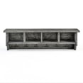 thumbnail image 3 of Pomona 48 Metal and Wood Entryway Coat Hook with Storage Cubbies in Slate Gray, 3 of 8