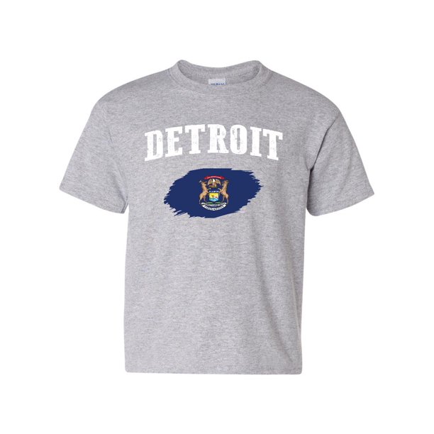 Mom S Favorite Youth Michigan Flag Detroit T Shirt For Girls And Boys Walmart Com Walmart Com