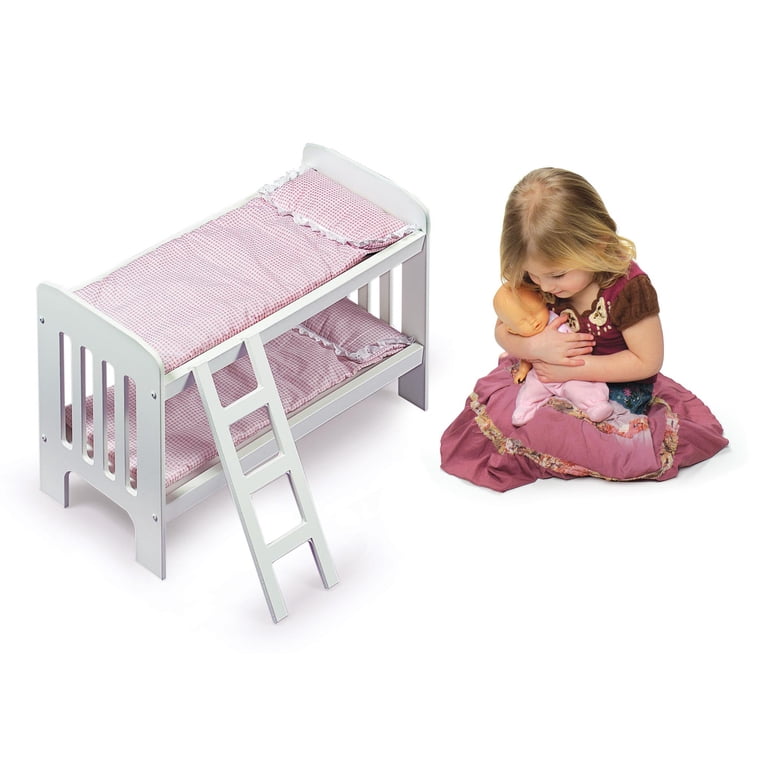Badger Basket Doll Bunk Bed with Ladder and Bedding photo 7