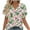 A Green, variant on Womens Casual T Shirts Graphic Print Short Sleeve Tops V-Neck Loose Drop Shoulder Tee Summer Fashion Comfortable Blouses Tops