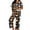 Black-11, variant on Womens Pajama Sets Halloween Pumpkprint Short Sleeve Shirts Long Pants Sleepwear Loungewear Nightwear Nightclothes Homewear