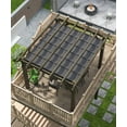 thumbnail image 7 of Garvee Cedar Pergola 10 Ft x 12 Ft x 7.5 Ft,  Charcoal Wood Pergola with Leak Proof Canopy, Grey, 7 of 7