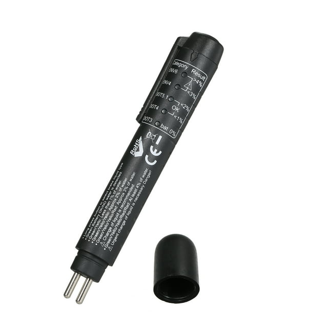 Amdohai Brake Fluid Tester Pen Test DOT3 DOT4 DOT5.1 ENV6 ENV4 Brake Fluids with 5 LED Indicators