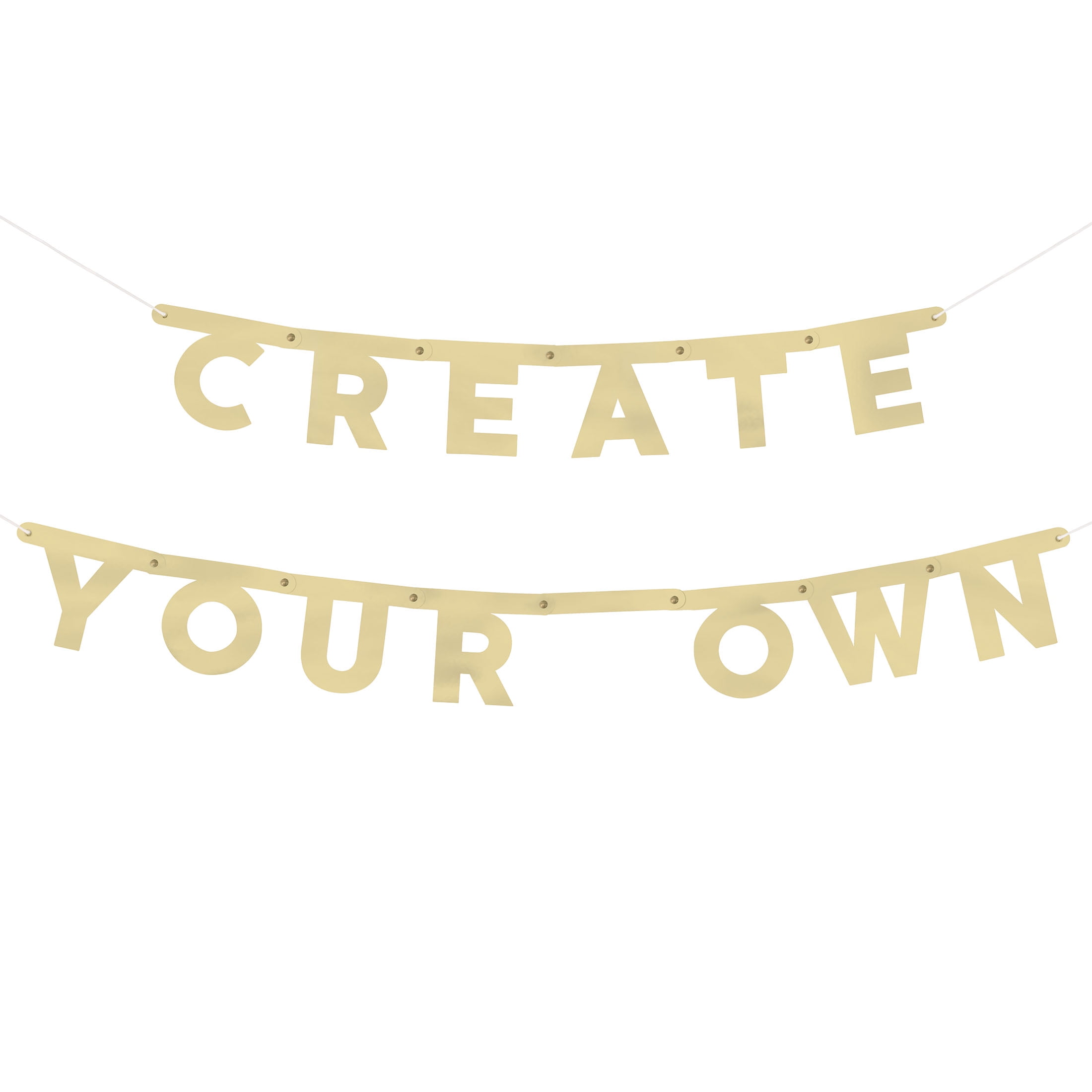 Way to Celebrate! Foil Gold Create Your Own Letter Banner Kit