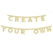 Way to Celebrate! Foil Gold Create Your Own Letter Party Banner Kit