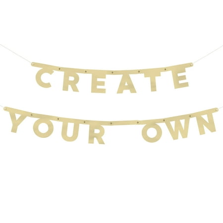 Gold Foil DIY Banner Kit, 129 Pieces, by Way To Celebrate