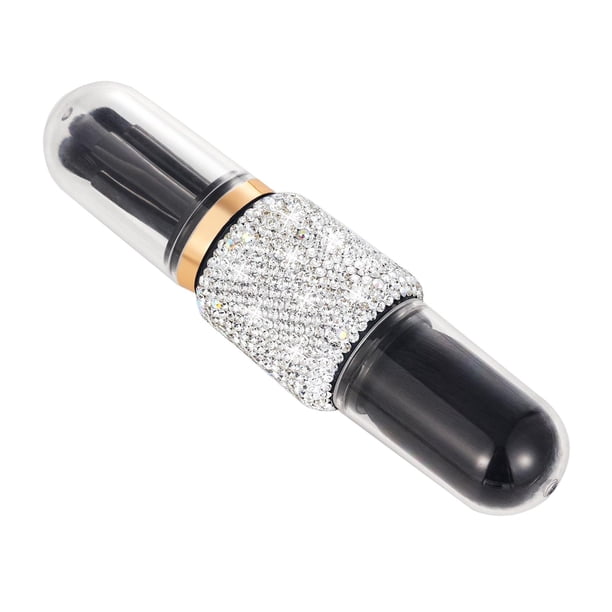 Brocha de maquillaje corta, brocha de maquillaje corrector de doble punta para difuminar y brocha para rubor. blanco