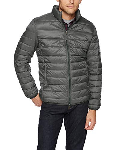 Essentials Men's Lightweight Water-Resistant Packable Puffer Jacket 