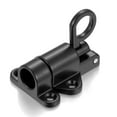 thumbnail image 3 of Cerradura de puerta con resorte negro, pestillo de perno resistente, aleación de aluminio, seguridad, cerradura automática de puerta deslizante con barril de resorte con tornillos, 3 of 5