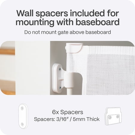 Perma Child Safety 71 in. Wide x 33 in. Tall White Retractable Baby Gate