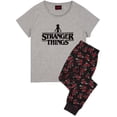 thumbnail image 1 of Stranger Things - Juego de Pijama Largo par Mujer (Gris/Negro/), 1 of 4