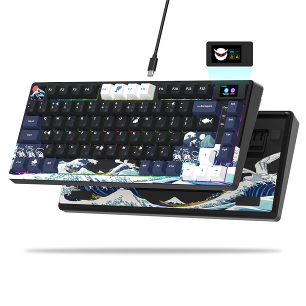 Teclado XVX/Womier S-K80 75% con pantalla OLED a color RGB