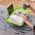 thumbnail image 4 of Queroig Folding Laptop Table with Non-slip Legs High Stability Strong Load-bearing Portable Collapsible Bed Table with Cup Holder for Student, 4 of 7