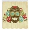 thumbnail image 3 of Ambesonne Sugar Skull Shower Curtain, Vintage Gothic Face, 69"Wx84"L, Multicolor, 3 of 3