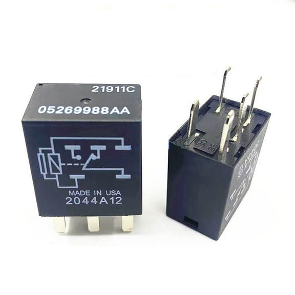 Set of 2X 21911C 05269988AA Accessory Power 5PIN 12VDC 10A Relay for Chrysler Dodge Jeep Plymouth