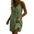 thumbnail image 6 of Odbmxy Summer Mini Dresses for Women Cotton Cami V-Neck Sleeveless Women's Sun Dresses Casual Tank Holiday, 6 of 9