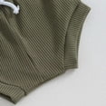 thumbnail image 6 of Pandaie Toddler Baby Boy Summer Outfits Short Sleeve T Shirt Shorts Set Newborn Infant 2 Piece Clothing Set for Little Kid 0-18 Months Green, 6 of 8