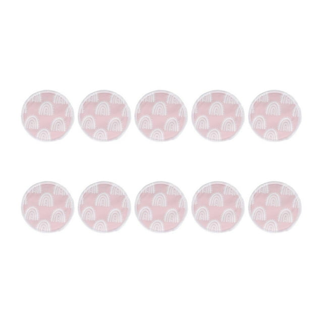 10Pcs Nursing Breast Pads Reusable Washable Breathable Comfortable Breastfeeding Nipple Pads with Storage Bag Rainbow