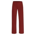 thumbnail image 3 of ZACPNCV Girls Wide Leg Yoga Pants Elastic High Waist Athletic Outdoor Trousers Loose Fit Workout Trousers Burgundy 4-5 Years, 3 of 4