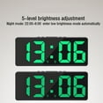 thumbnail image 2 of Mirror Digital Alarm Clock Voice Control Temperature Calendar Table Clock With Night Light Home Decoration, 2 of 9
