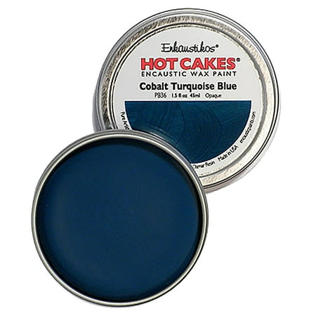 UPC: 0813043011113 | Enkaustikos Hot Cake Encaustic Wax Paint  1.5 oz. Tin  Cobalt Turquoise Blue