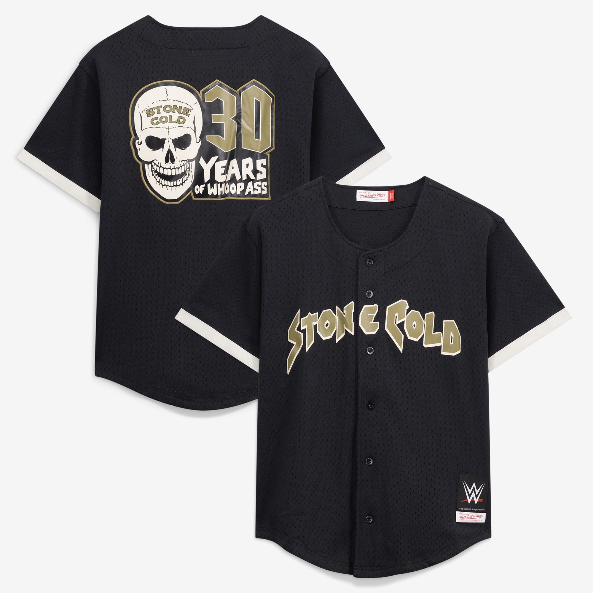 Men's Mitchell & Ness Black "Stone Cold" Steve Austin 3:16 Day Mesh Jersey