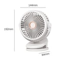thumbnail image 3 of Ventilador Silencioso Carga Pequeño con Clip 5000mAh USB Escritorio Dormitorio TFixol  Ventilador, 3 of 7