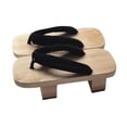 thumbnail image 3 of QccHieUs Japanese Wooden Clogs Portable Sandals for Performance Daily Travel Beach Street, 3 of 9