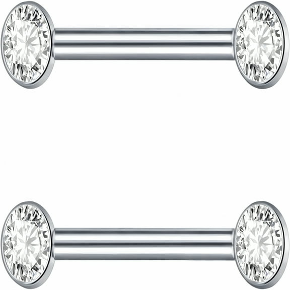 DESIGNICE 14G Titanium Internally Threaded Nipple Rings Gold Nipple Piercing Jewelry for Women