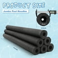 thumbnail image 2 of 6 Pack Jumbo Pool Noodles Swimming Floating Foam Tube Extra Large Hollow Bright Swimming Pool Noodles Bulk Heavy Duty for Adults(Black,50 x 4.5 Inch), 2 of 14