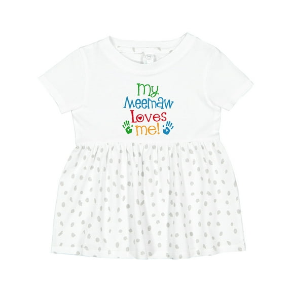 Inktastic Me Meemaw Loves Me Cute Girls Baby Dress
