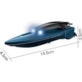 thumbnail image 5 of DFERGX Mini High-Speed RC Boat LED Light Adventure Racing Boat Competitive Rowing Waterproof Toys Children's RC Boat Water Toy Gifts for Adults and Boys Bathtub Toy, 5 of 5