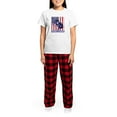 thumbnail image 4 of CafePress - American Flag Welder Design Welding Image Pajamas - Women's Short Sleeve Print T-Shirt and Pants Light Cotton Pajama Set, 4 of 7
